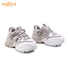Safiya索菲娅渐变拼色炸街厚底老爹鞋2022秋新款减震休闲鞋SF23112419 商品缩略图5