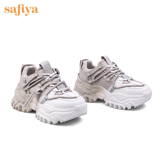 Safiya索菲娅渐变拼色炸街厚底老爹鞋2022秋新款减震休闲鞋SF23112419 商品图5