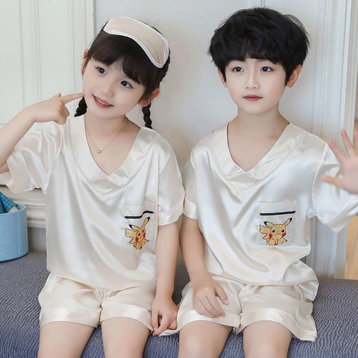 男童睡衣夏季短袖薄款套装儿童睡衣冰丝小男孩大童夏天卡通家居服 商品图9