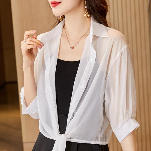 慵懒宽松，设计感小众上衣外搭薄款防晒开衫外套TYL-3313 商品图2