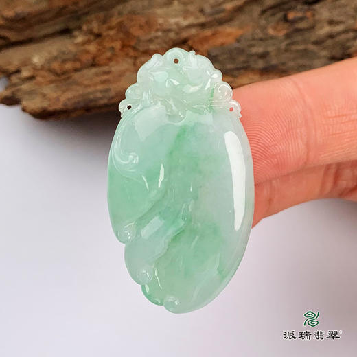 派瑞翡翠 翡翠挂件 糯种 飘花 商品图3