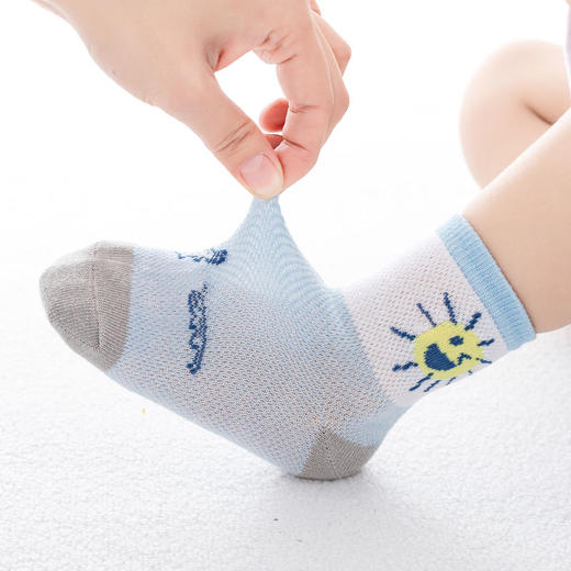 儿童袜子薄款透气夏季网眼中筒袜男童女童可爱卡通春夏防滑薄袜子xpy10 商品图6
