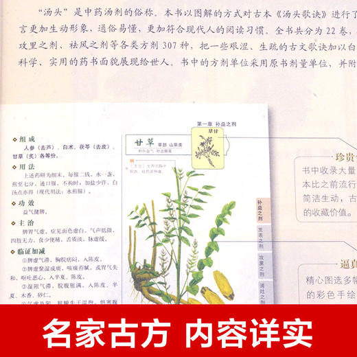 汤头歌诀中医 配方 历代名方验方中医入门书籍大全 零基础学方剂白话解 老书全套精版汤头歌决集成中药书千满源书斋 商品图3