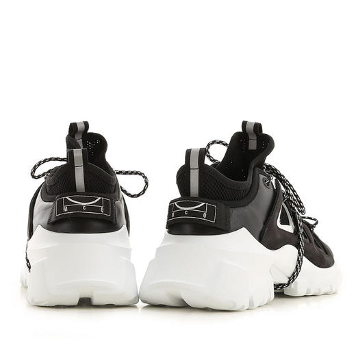 McQ 麦昆 男士皮革鞋面低帮系带休闲运动鞋 黑色 599097 R2679 1070 商品图2