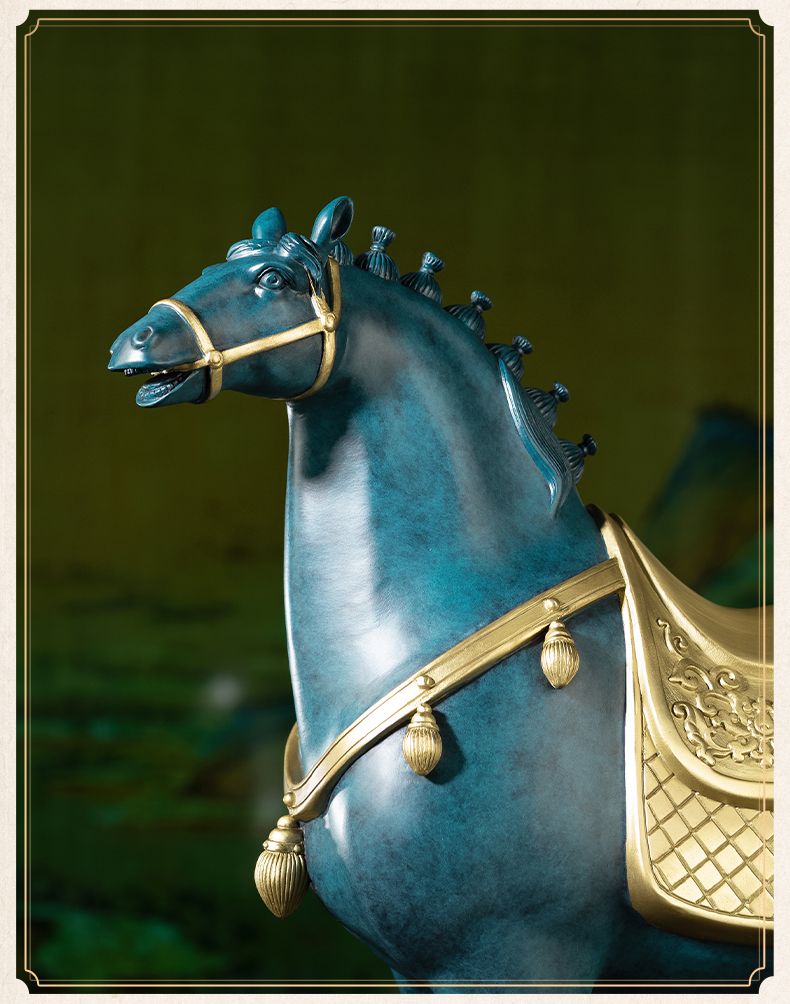 铜师傅全铜摆件盛世唐马小号