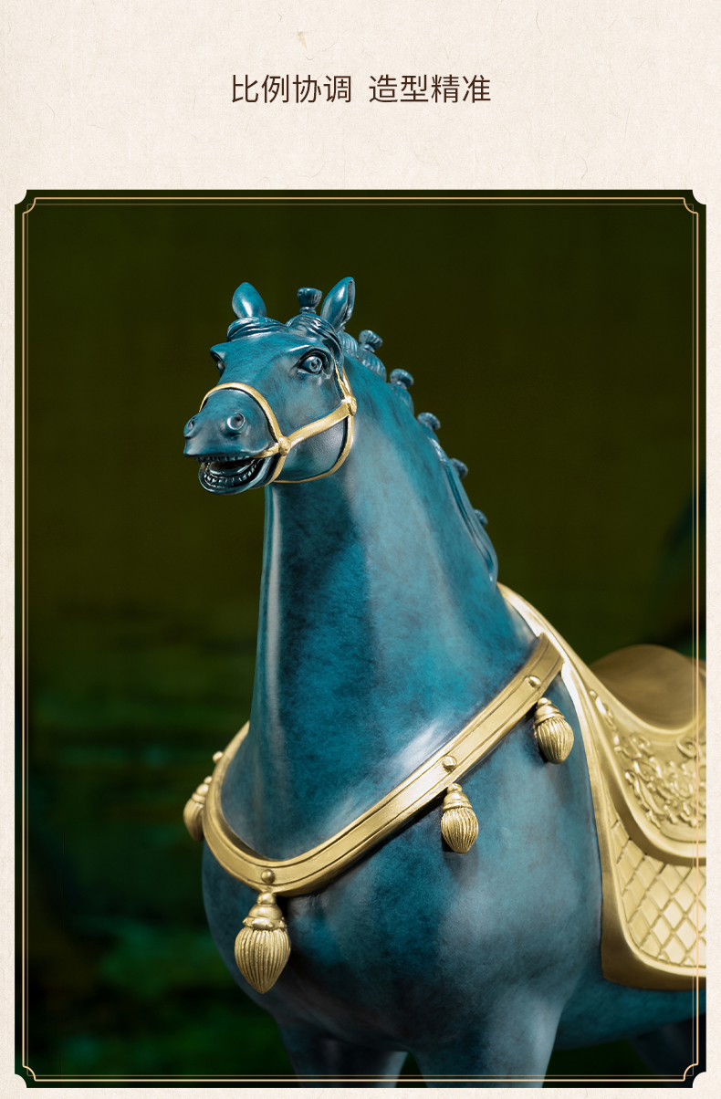 铜师傅全铜摆件盛世唐马小号