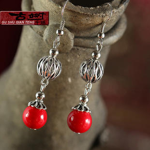 JGL-03130051藏式耳饰民族饰品西藏藏饰耳环镂空球 商品图2