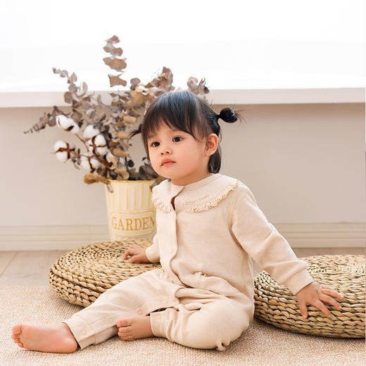 商场同款棉果果秋季新款彩棉舒适透气女童对开连体衣小童M321722122418 商品图1