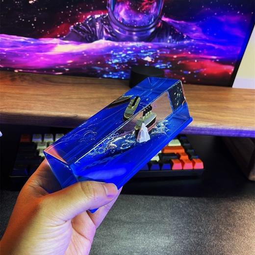 【永不沉没的泰坦尼克号】游轮流体漂流瓶桌面摆件漂浮船小礼物男生喜爱生日礼品 黑珍珠号 商品图7