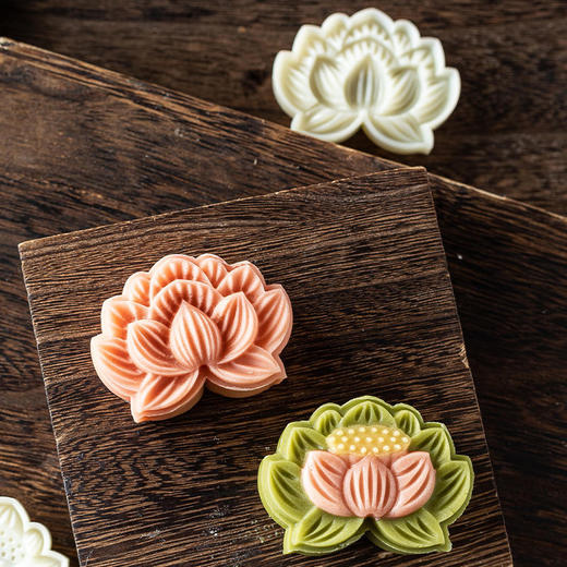 莲花月饼模具 绿豆糕冰皮月饼糕点点心家用烘焙手压式压花工具 商品图3