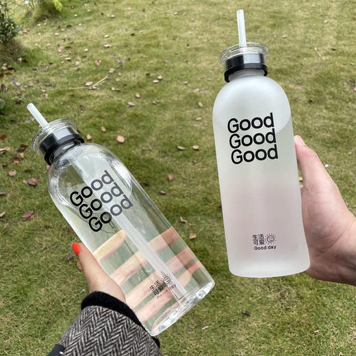 【一杯两用，随意切换】新款大容量高颜值防摔ins塑料吸管水杯子，简约小众茶杯七夕情人节 商品图9