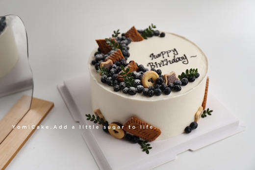 简约文字蛋糕（下单时请留言您需要写的内容） 商品图0