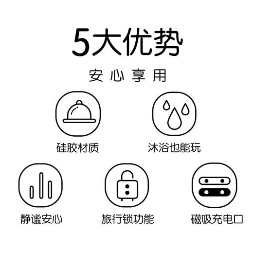 杜蕾斯durex 樱花双头冰淇淋震动棒 成人情趣性用品 自慰器女用 秒爱按摩硅胶软体AV棒磁吸充电 【软糯亲肤/双重糕潮】软体双头震动棒 商品图7