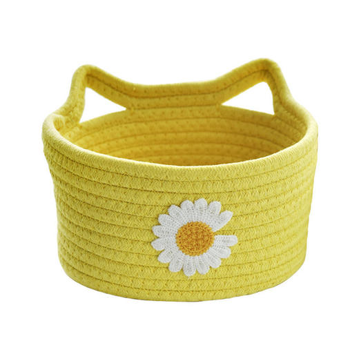 布艺化妆品收纳筐桌面玩具杂物零食收纳盒收纳篮子简约储物篮 K10 商品图5