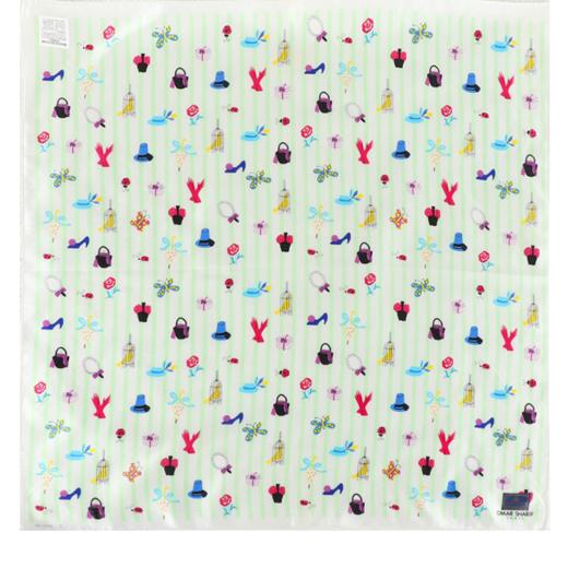 韩国品牌（桑蚕丝棉）印花小方巾 4B 4C 上 商品图7