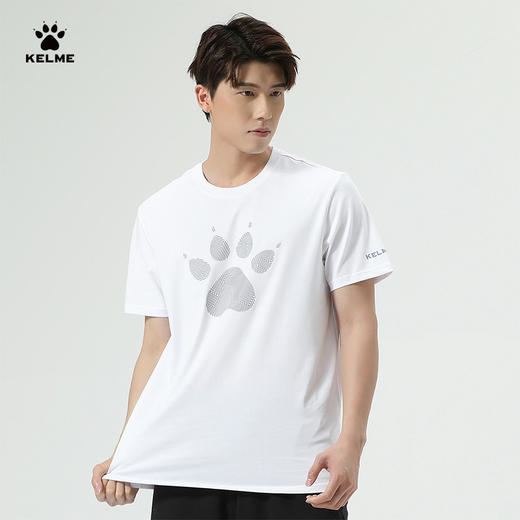 卡尔美短袖2022官网新款半袖圆领经典LOGO运动透气上装男款 商品图1