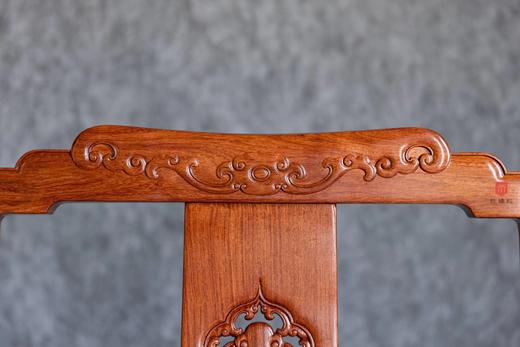 红桥红  家具严选  缅甸花梨（大果紫檀）【如意缠枝纹 扶手椅】 商品图1
