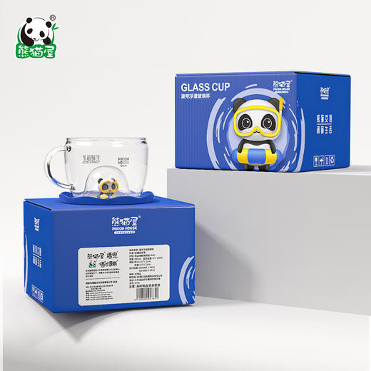 熊猫屋PANDAHOUSE 潘兜浮潜玻璃杯 商品图0