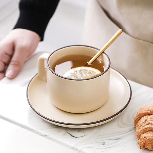 北欧哑光咖啡杯碟家用复古下午茶具套装ins网红精致花茶杯陶瓷杯 商品图7