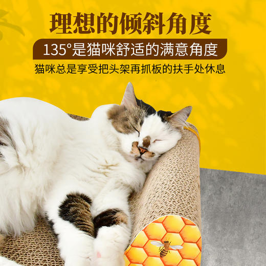【买抓板就送猫薄荷】猫抓板大号猫沙发床贵妃椅瓦楞纸猫窝磨爪器耐磨猫咪玩具用品 商品图2