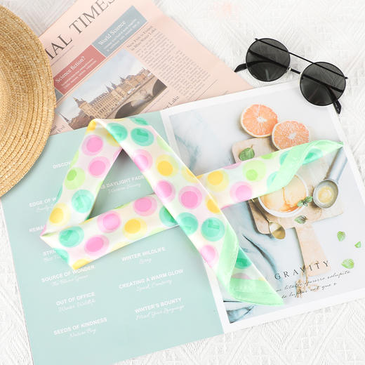 韩国品牌（桑蚕丝棉）印花小方巾 F165 F166 上 商品图2