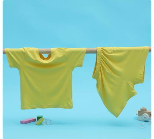 【两套任选】朱两只7色ins风儿童莫代尔短袖家居服套装 商品图3