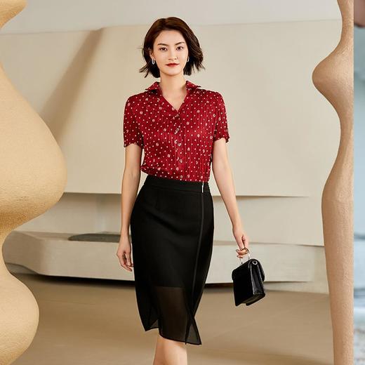 2楼NAERSI服饰红色波点衬衫 商品图1