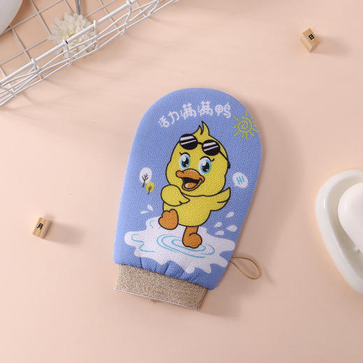 【卡通小黄鸭搓澡巾】儿童搓澡巾无痛不伤皮肤免搓家用挂绳宝宝搓泥手套 商品图7