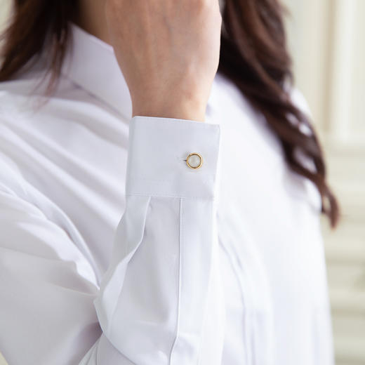 【防水防油防污】罗蒙女士衬衫纯色百搭商务通勤气质OL三防长袖衬衣 商品图8