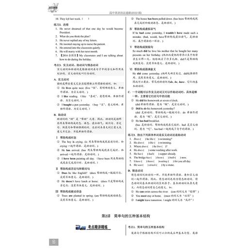 高中英语语法通霸（附答案与解析2022版）/朱振斌/浙江大学出版社 商品图2