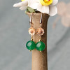 JGL-03220292镀金雏菊绿玛瑙耳环小清新女学生耳饰简日常耳坠礼物 商品缩略图3
