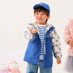 商场同款棉果果秋季新款男童连帽摇粒绒里子保暖冲锋衣抗风舒适时尚M312100422498