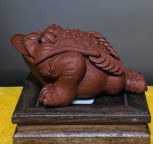 宜兴紫砂茶宠金蟾可爱家用茶玩茶桌摆件金蟾 商品图3