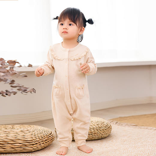 商场同款棉果果秋季新款彩棉舒适透气女童对开连体衣小童M321722122418 商品图0