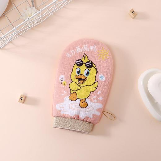 【卡通小黄鸭搓澡巾】儿童搓澡巾无痛不伤皮肤免搓家用挂绳宝宝搓泥手套 商品图8