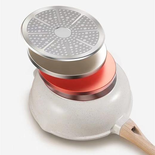 大振 DOZN 不粘锅炒锅 麦饭石炒菜锅 32cm家用燃气煤气灶电磁炉通用 圆提把手32CM炒锅带盖 商品图3