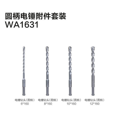 【疯狂星期四】威克士电锤钻头附件WA1630/WA1631/WA1632适用于锂电锤插电电锤 商品图2