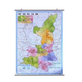 2022全新 陕西省地图挂图 竖版地图 政区交通图1.1米X0.8米