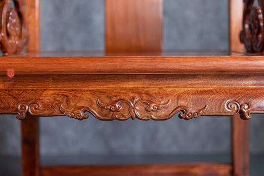 红桥红  家具严选  缅甸花梨（大果紫檀）【如意缠枝纹 扶手椅】 商品图7