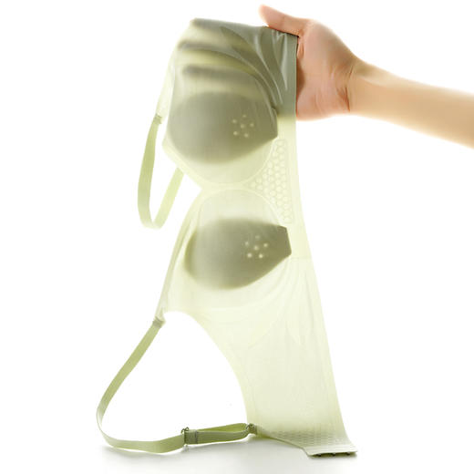 【拍2件减10元】夏季水晶杯超薄无痕冰丝内衣女无钢圈大胸显小兔耳朵收副乳文胸罩 商品图4