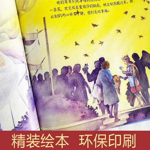 精装硬壳野天鹅安徒生童话系列 幼儿园阅读大班中班小班宝宝3-6岁亲子共读精装绘本儿童早教启蒙认知睡前故事硬壳童话绘本 商品图1