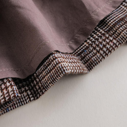 【马克珍妮 芦芙】秋装新款 女童经典格纹毛呢百褶裙221665 商品图4