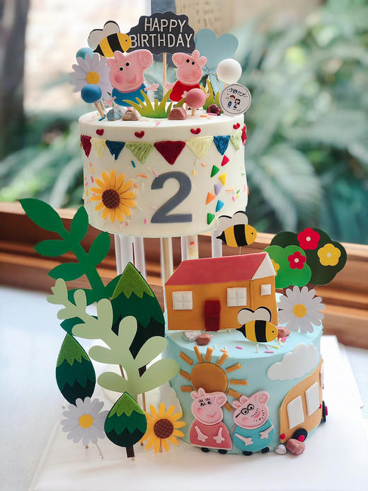 悬浮小猪佩奇奶油蛋糕 下单前请仔细阅读商品详情 商品图1