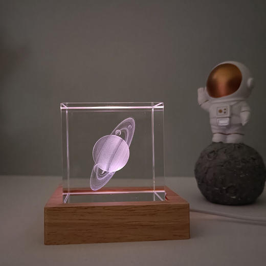 【送你一座银河系】水晶球小夜灯创意礼物女生闺蜜情侣月球太阳系七夕情人节 商品图3