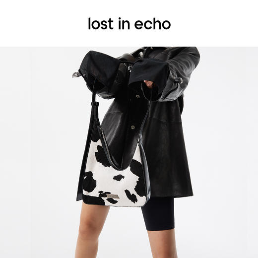 [断码]lost in echo 2022年新款不对称设计奶牛纹小号腋下月牙包手提女 商品图3