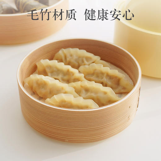 kimscook手工蒸笼小笼包竹制家用小蒸格竹蒸屉笼屉包子馒头 商品图1