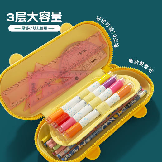 2022新款童卓泡泡机EVA硅胶笔袋可爱创意马卡龙学生文具盒 商品图3
