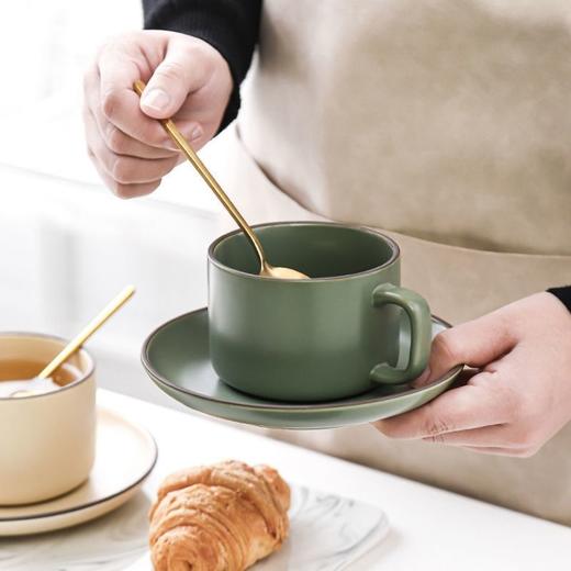 北欧哑光咖啡杯碟家用复古下午茶具套装ins网红精致花茶杯陶瓷杯 商品图8