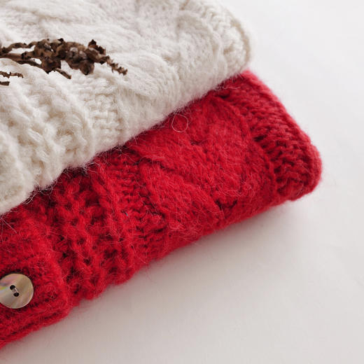 【马克珍妮 芦芙】秋装新款 女童柔软羊毛厚款针织开衫221650 商品图5