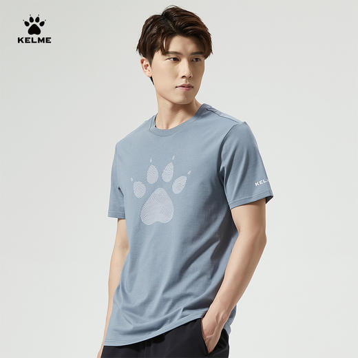 卡尔美短袖2022官网新款半袖圆领经典LOGO运动透气上装男款 商品图2